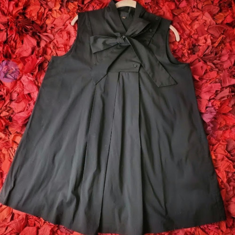 Adrienne Vittadini Sleeveless Swing Top with Bow Detail